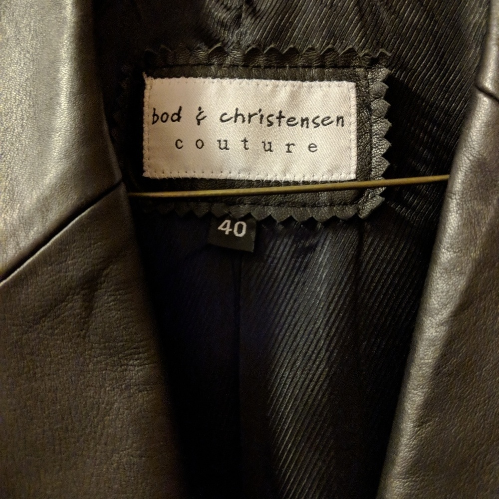 Leather jacket blazer